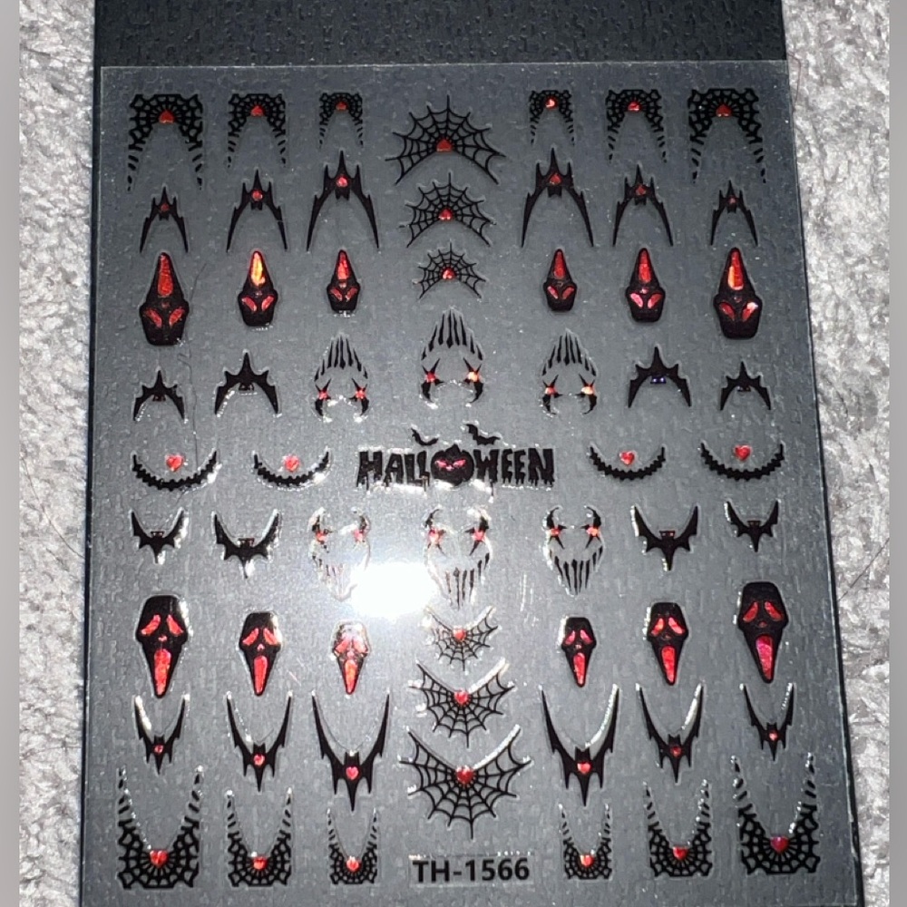Scream Ghost Face Halloween Nail Art Stickers